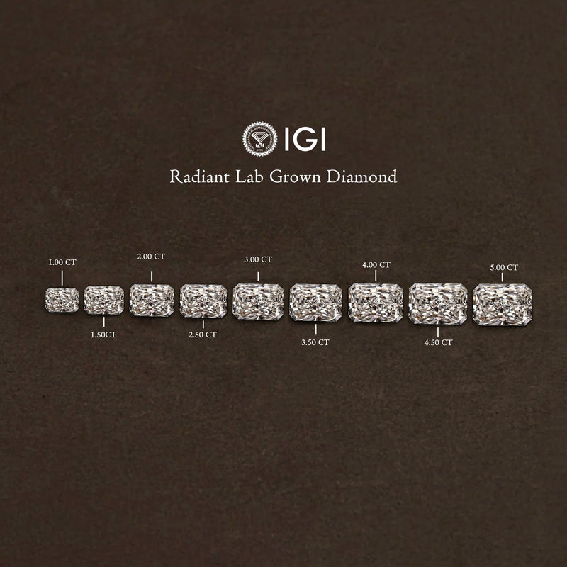 IGI Certified Radiant Cut Lab Grown Diamond