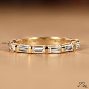 Baguette cut Diamond Full Eternity Band