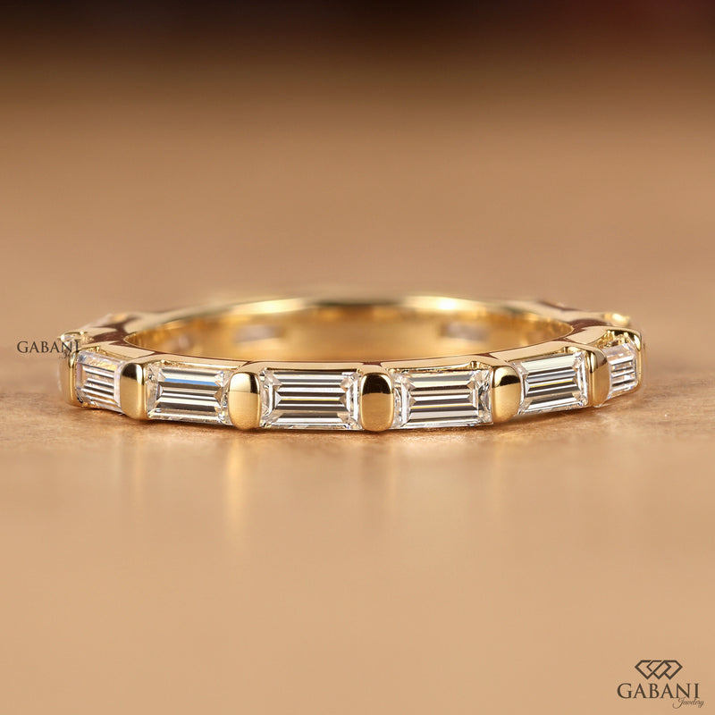 Baguette cut Diamond Full Eternity Band