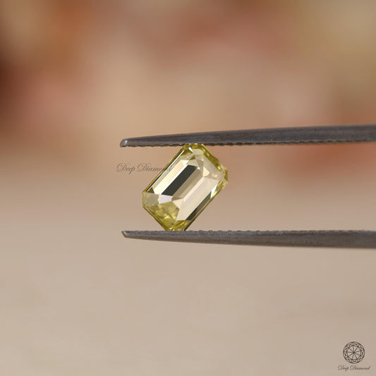 Emerald Cut Lab Grown Diamond, Fancy Cut Vivid Yellow Diamond, 1.0 CT IGI Certified Lab Created Diamond, Custom Emerald Diamond for Ring