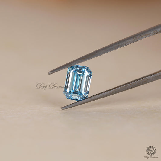 1.0 CT Blue Emerald Lab Grown Diamond, Custom Loose Lab Created Diamond for Ring or Pendant, IGI Certified Diamond, Wedding Gift for Women