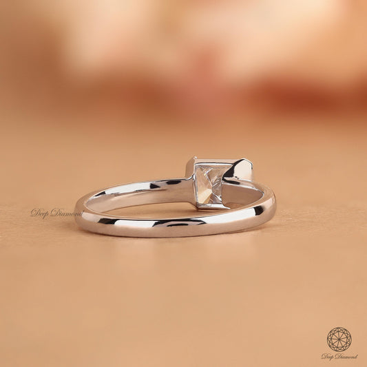 1 CT Radiant Cut Diamond Ring, East to West Setting Solitaire Ring, Lab Created Diamond Ring, White Gold Ring, Engagement Ring, Promise Ring