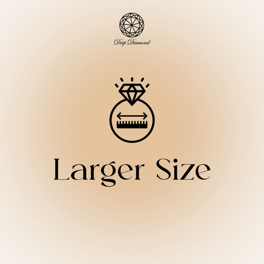 Larger ring size for Lab Grown Diamond Wedding band or Engagement rings
