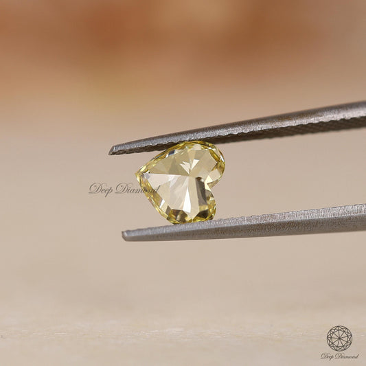 1.75 CT Yellow Color Heart Shape Diamond, IGI Certified Lab Grown Diamond for Ring and Pendant, Loose Vivid Yellow Heart Diamond, Gift for Her