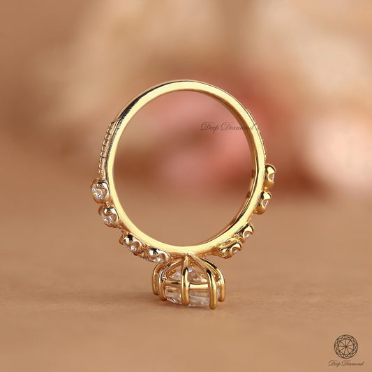 Marquise Diamond Snowdrift Ring, IGI Certified 1–2 CT Lab Grown Diamond Ring, Vintage Look Engagement Ring, Comfort Fit Ring for Wedding Band