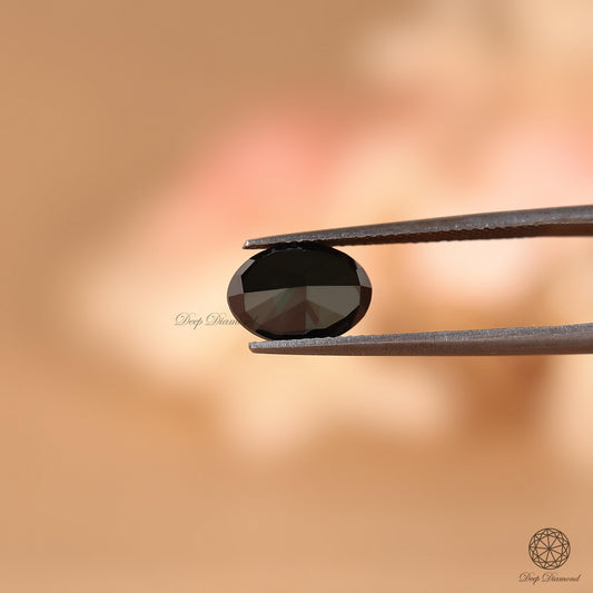 Black Oval Cut Lab Grown Diamond, Loose Fancy Cut Diamond for Engagement Rings and Pendants, Anniversary Gift