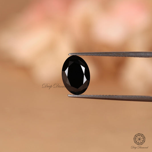 Black Oval Cut Lab Grown Diamond, Loose Fancy Cut Diamond for Engagement Rings and Pendants, Anniversary Gift