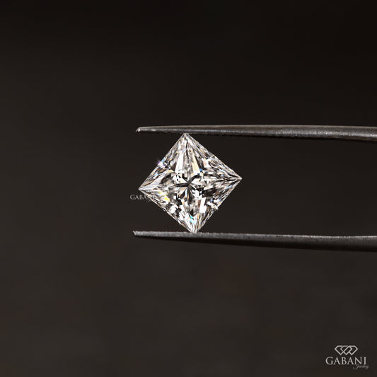princess cut lab grown diamond loose square diamond IGI certified for custom jewelry