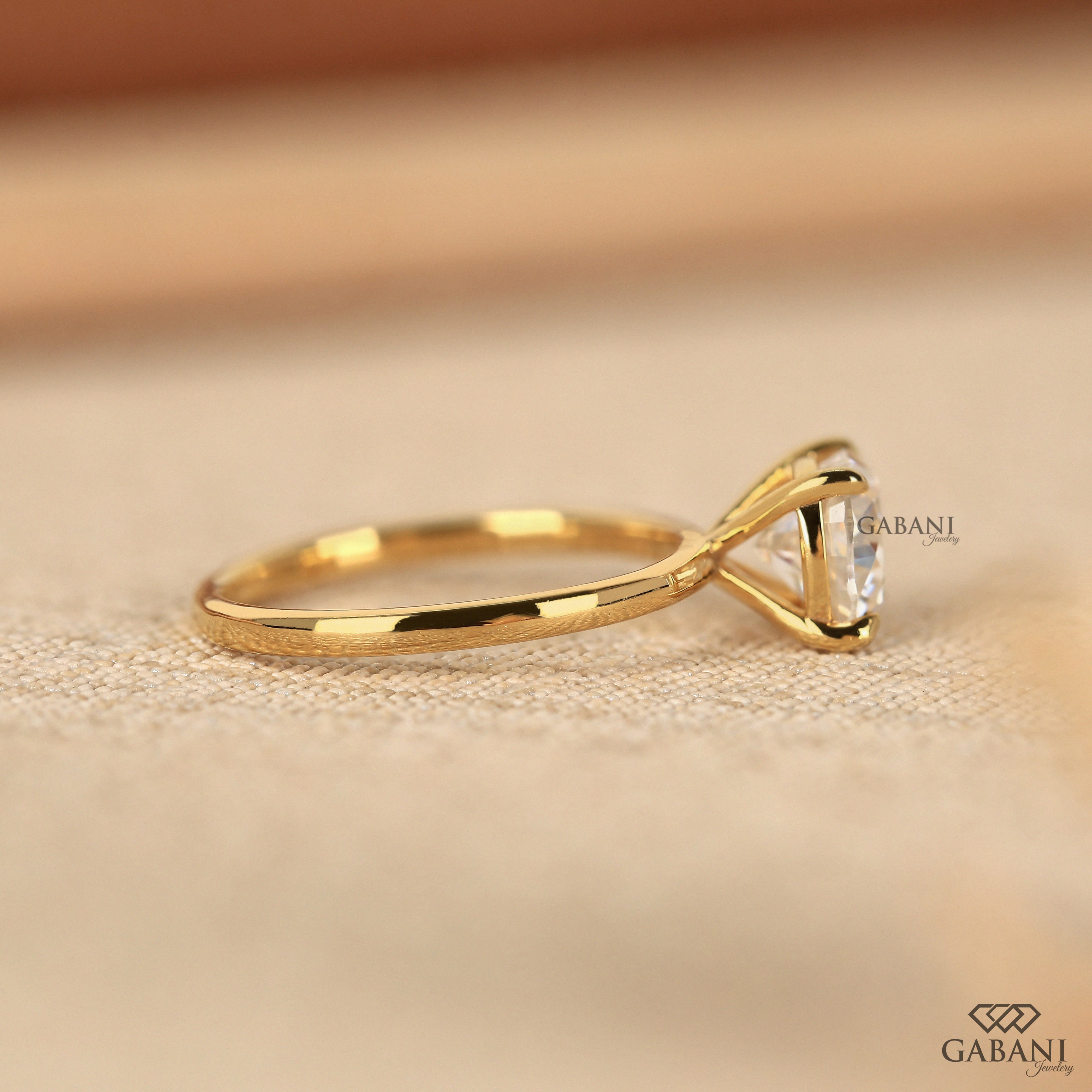 Cushion Cut Diamond Solitaire Ring, Timeless Bridal Engagement Ring
