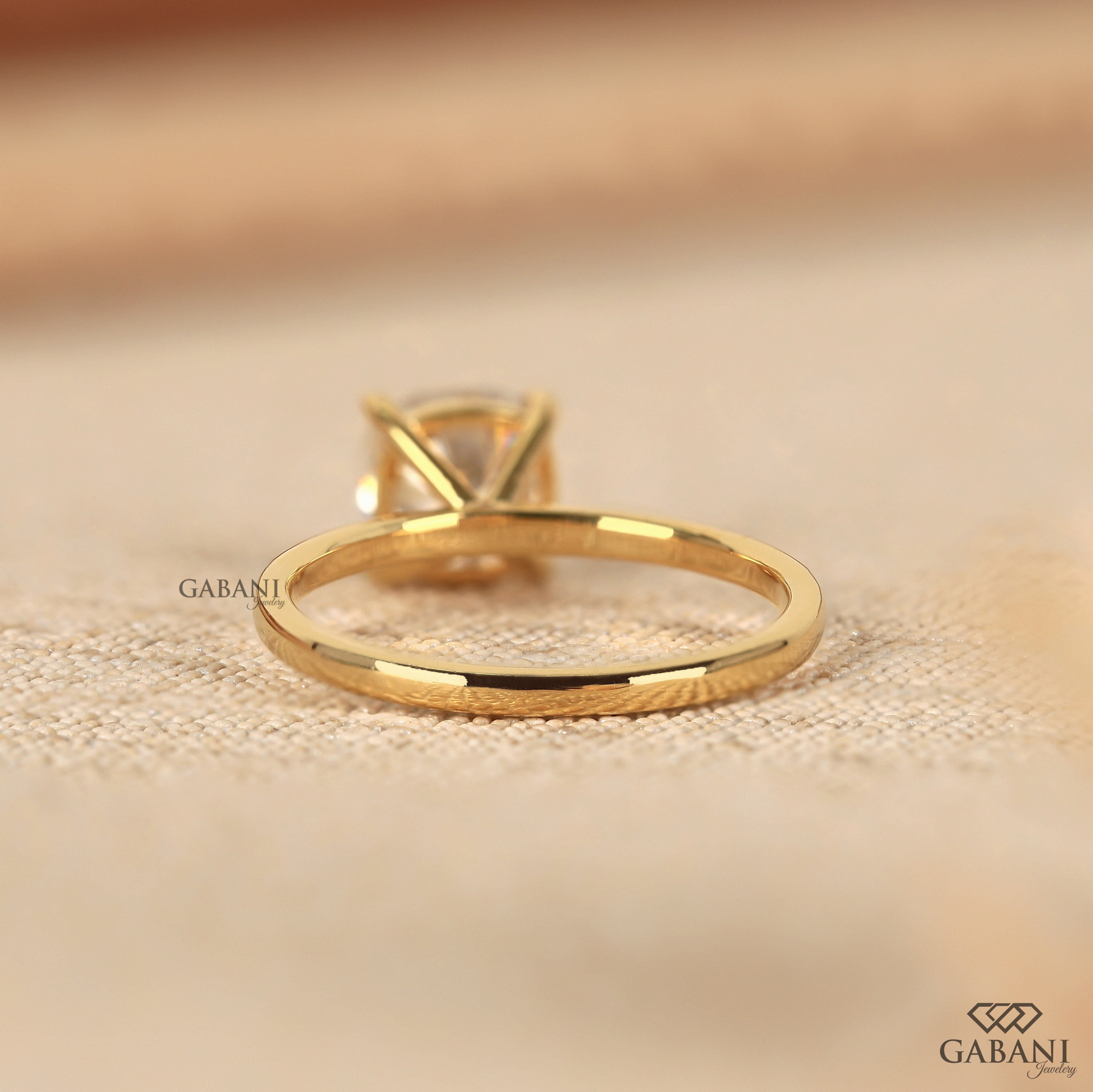 Cushion Cut Diamond Solitaire Ring, Timeless Bridal Engagement Ring