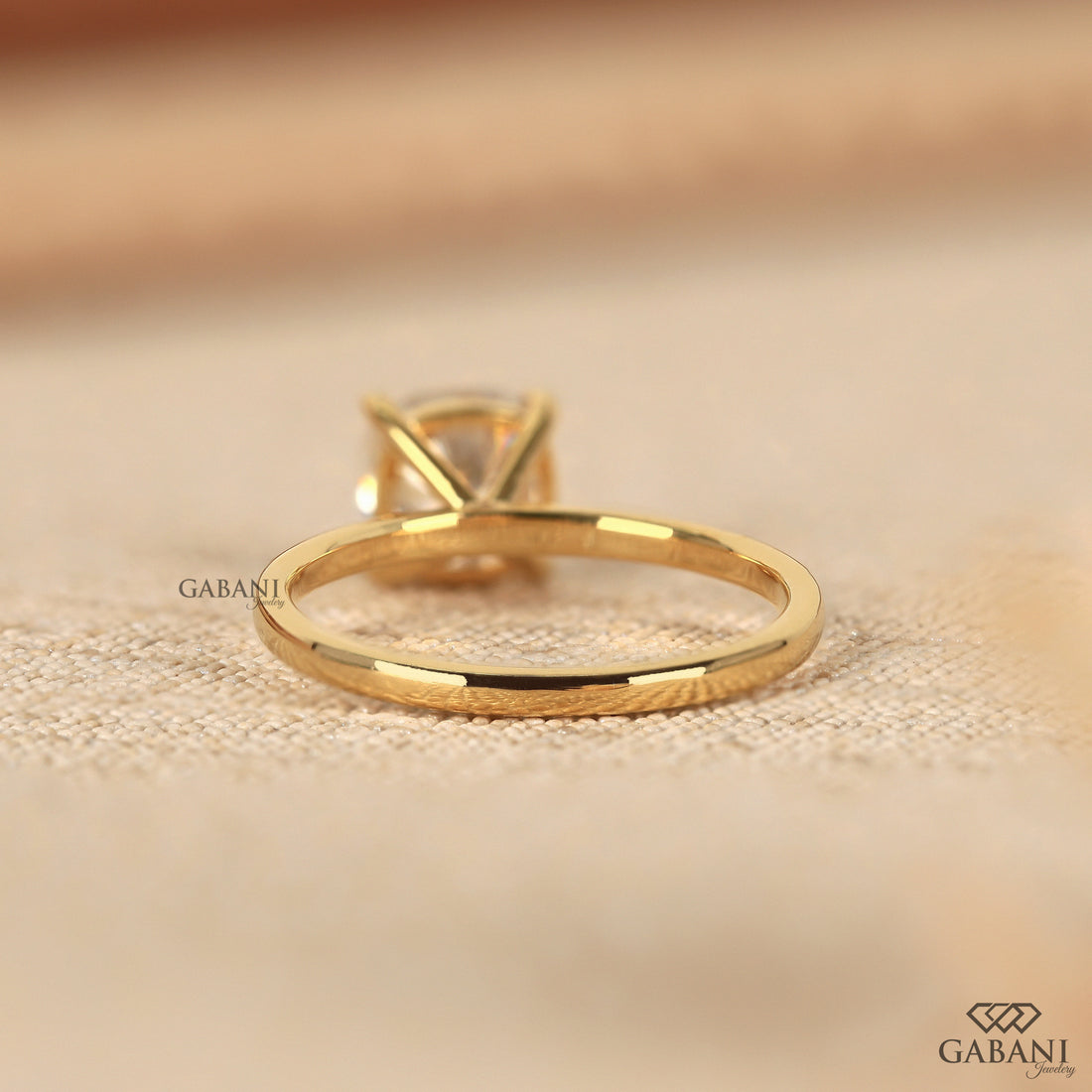 Cushion Cut Diamond Solitaire Ring, Timeless Bridal Engagement Ring