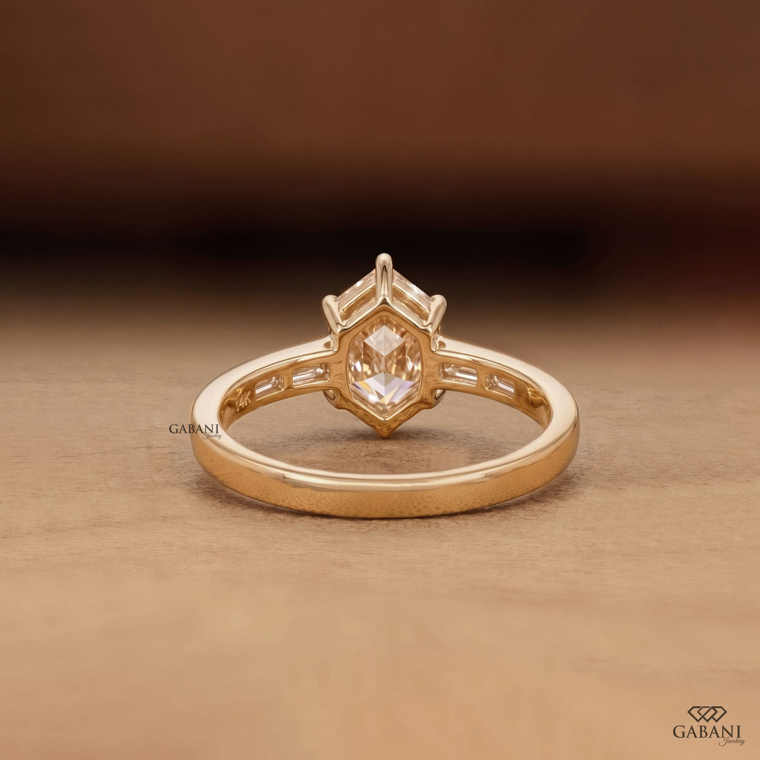 Marquise cut lab grown diamond engagement ring