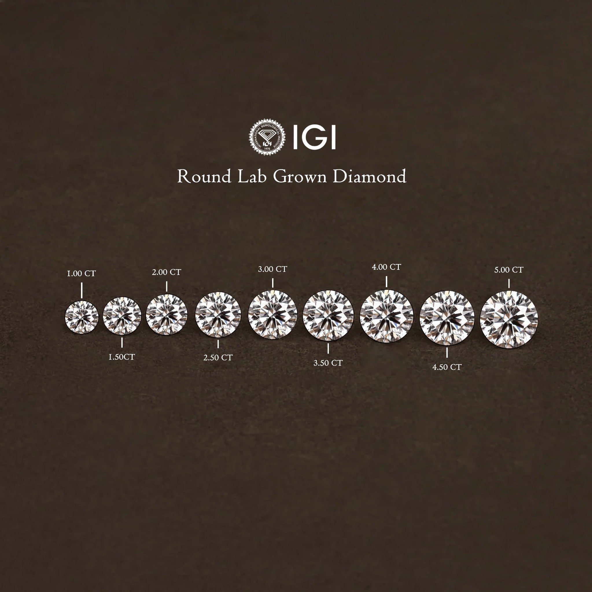 IGI Certified Round Cut Lab Grown Diamond