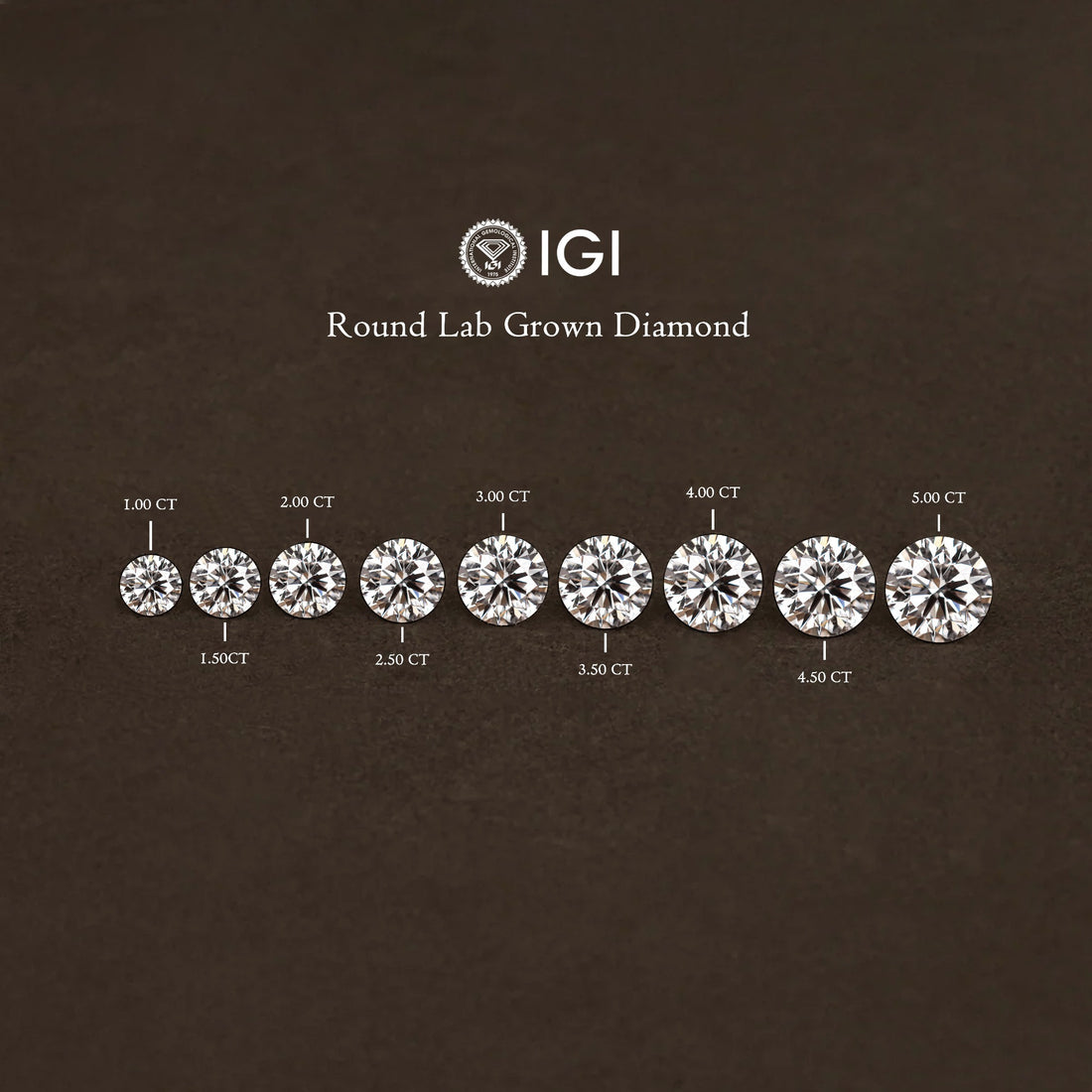 IGI Certified Round Cut Lab Grown Diamond