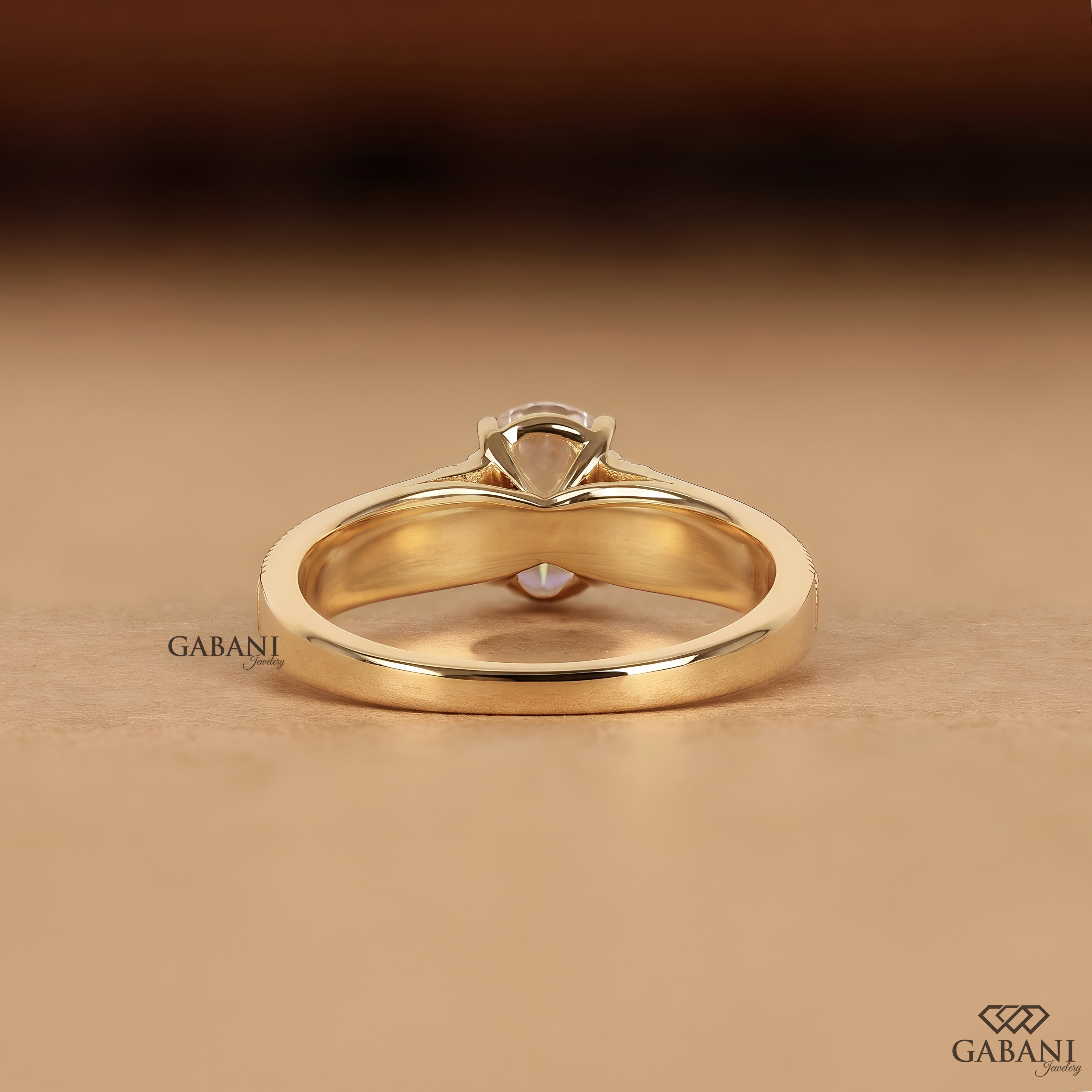 Handcrafted oval lab grown diamond ring with timeless botanical styling