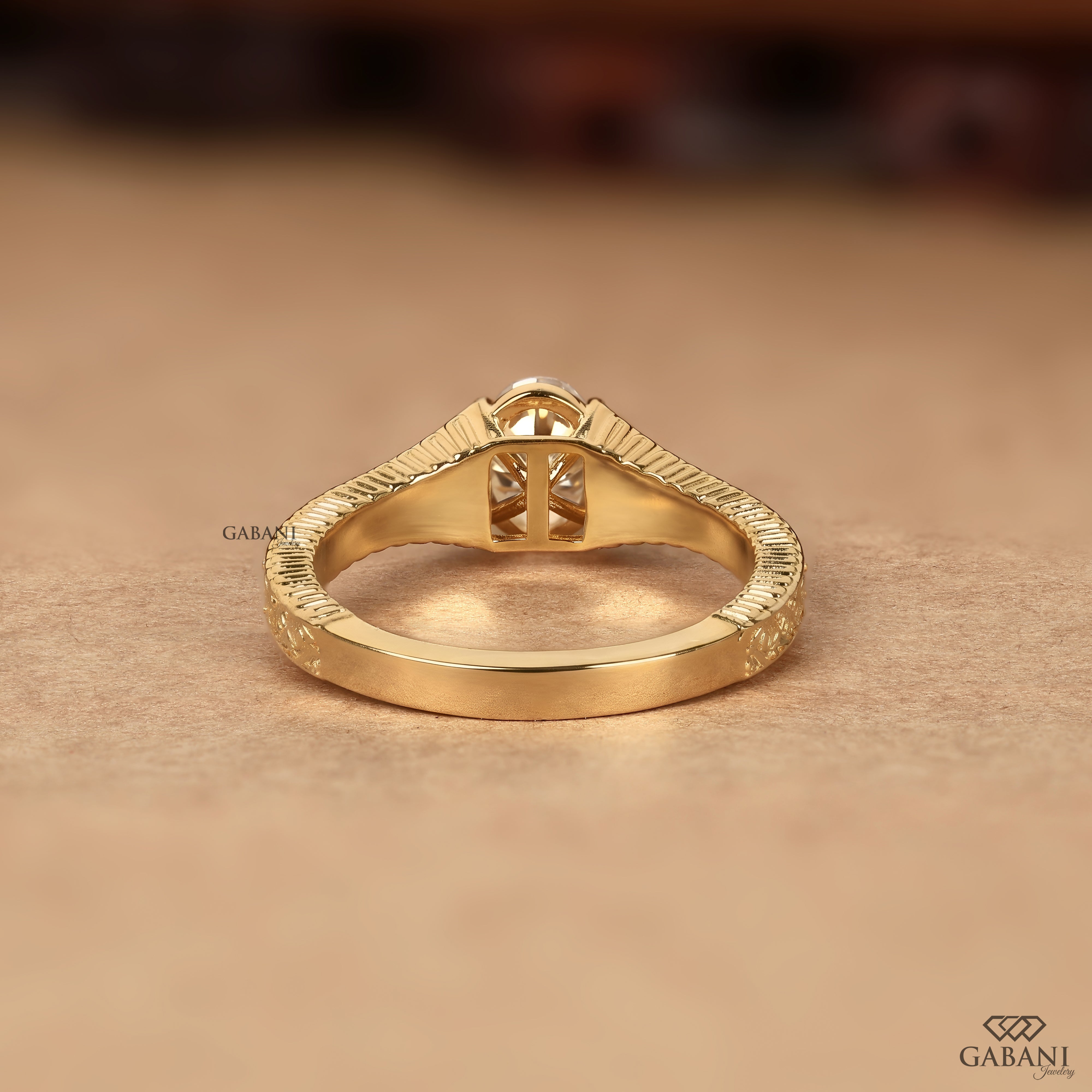 Oval lab grown diamond proposal ring