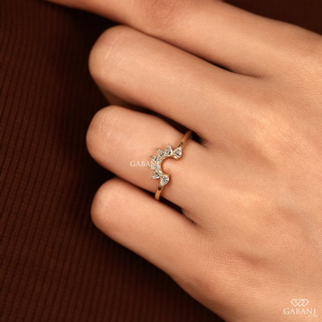 Pear cut lab grown diamond measuring approximately 3.5 × 1.5 mm with a slim elongated shape, suitable for fine jewelry and curved diamond band designs.