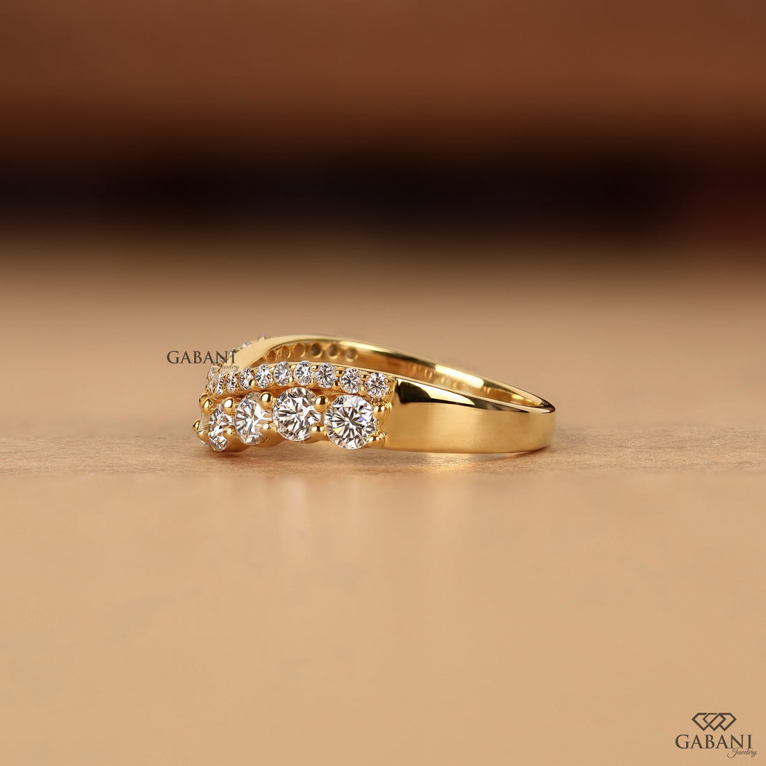 Lab grown diamond matching wedding band in 14K gold