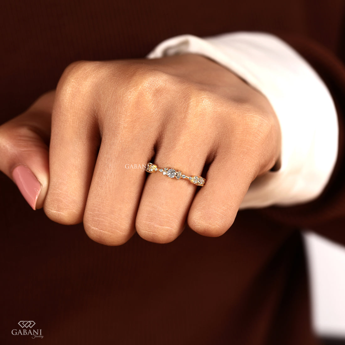 Lab grown diamond wedding band displayed as a matching ring with a refined eternity style for bridal sets and milestone celebrations.
