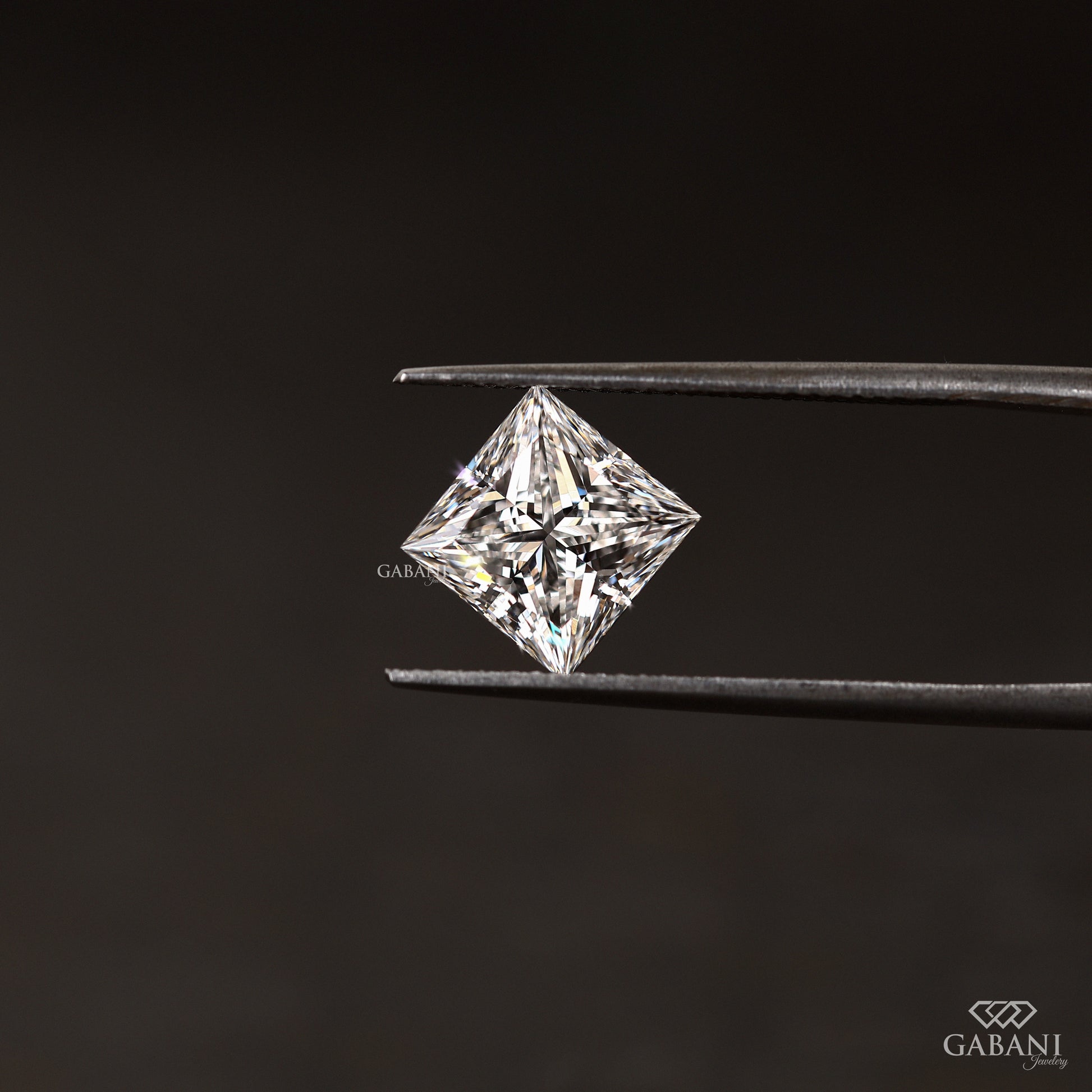 princess cut lab grown diamond loose square diamond IGI certified for custom jewelry