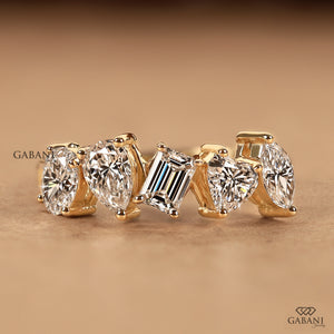 Multi Shaped Lab Grown Diamond Wedding Band for Women