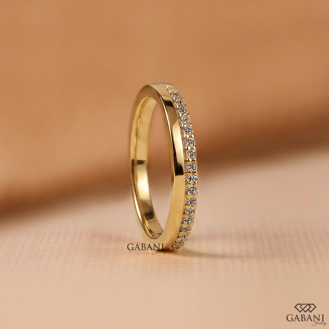 natural diamond half eternity band