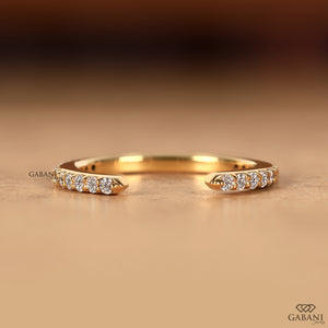 Opan Claw Lab Diamond Wedding Band For Women