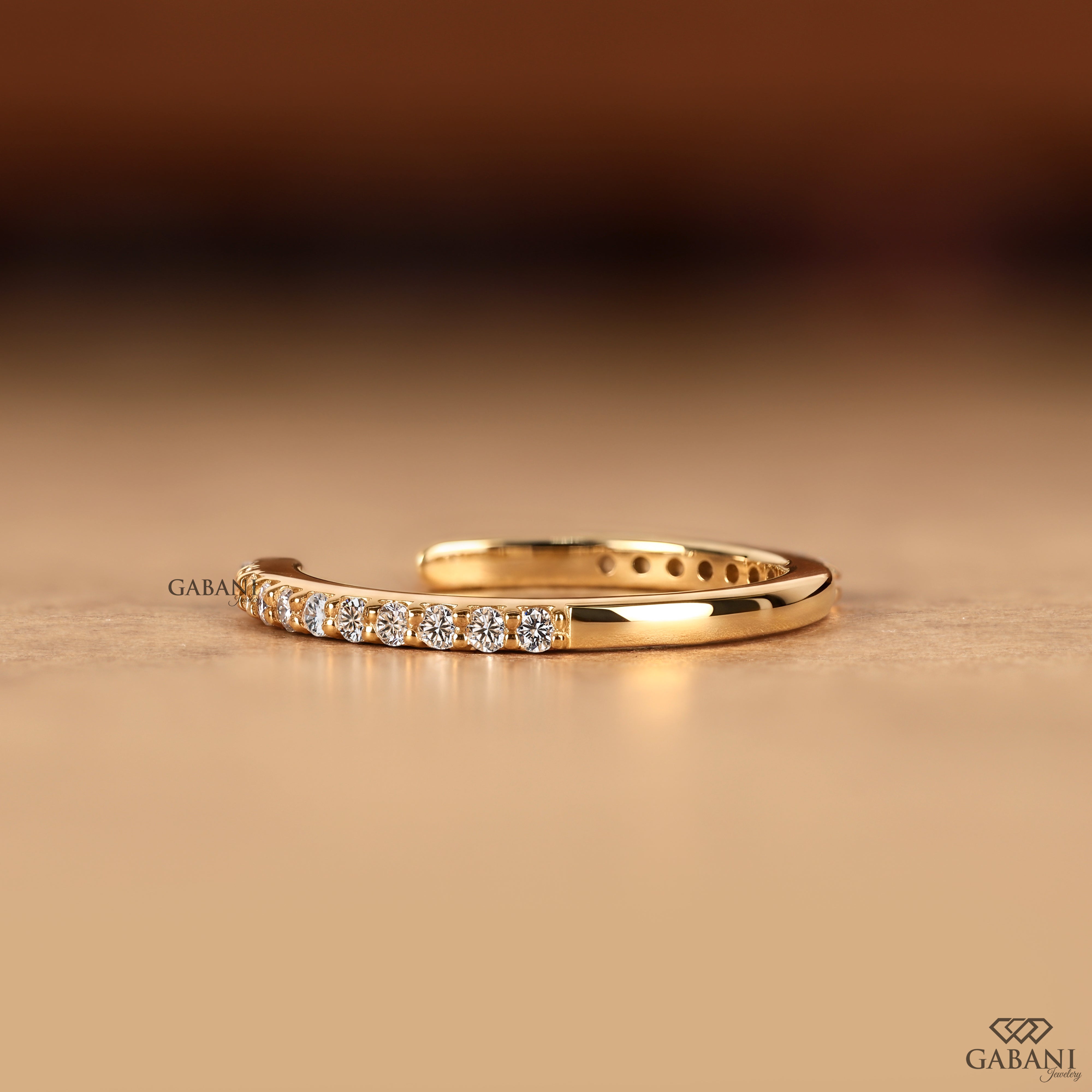 Opan Claw Lab Diamond Wedding Band For Women