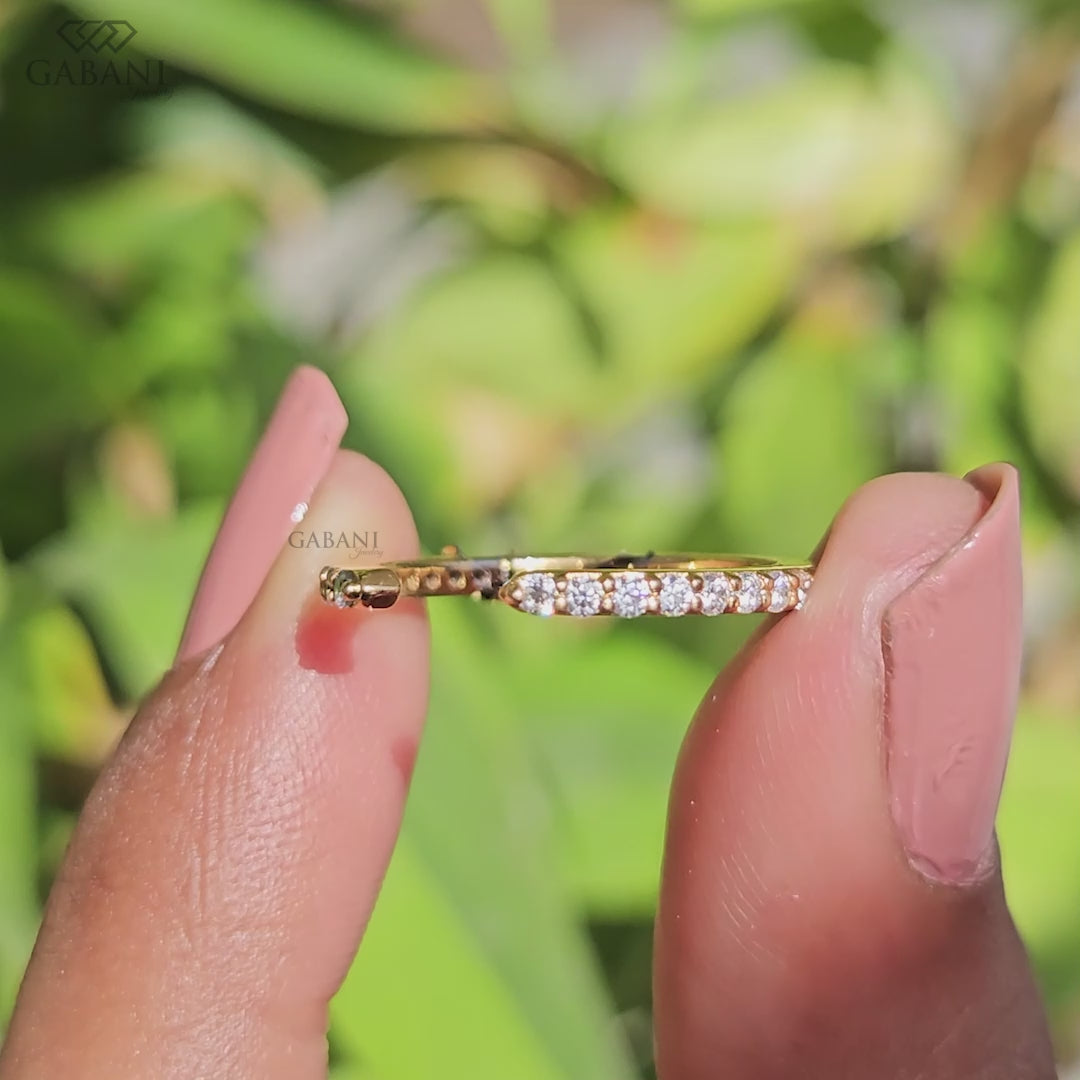 Opan Claw Lab Diamond Wedding Band For Women