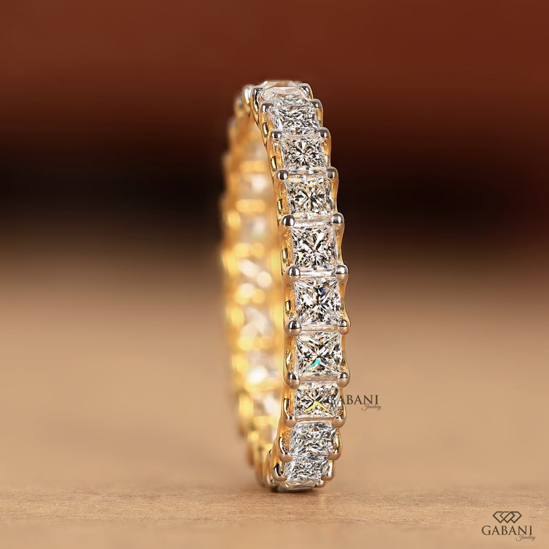 Princess cut Lab Grown Diamond Wedding Band For Women