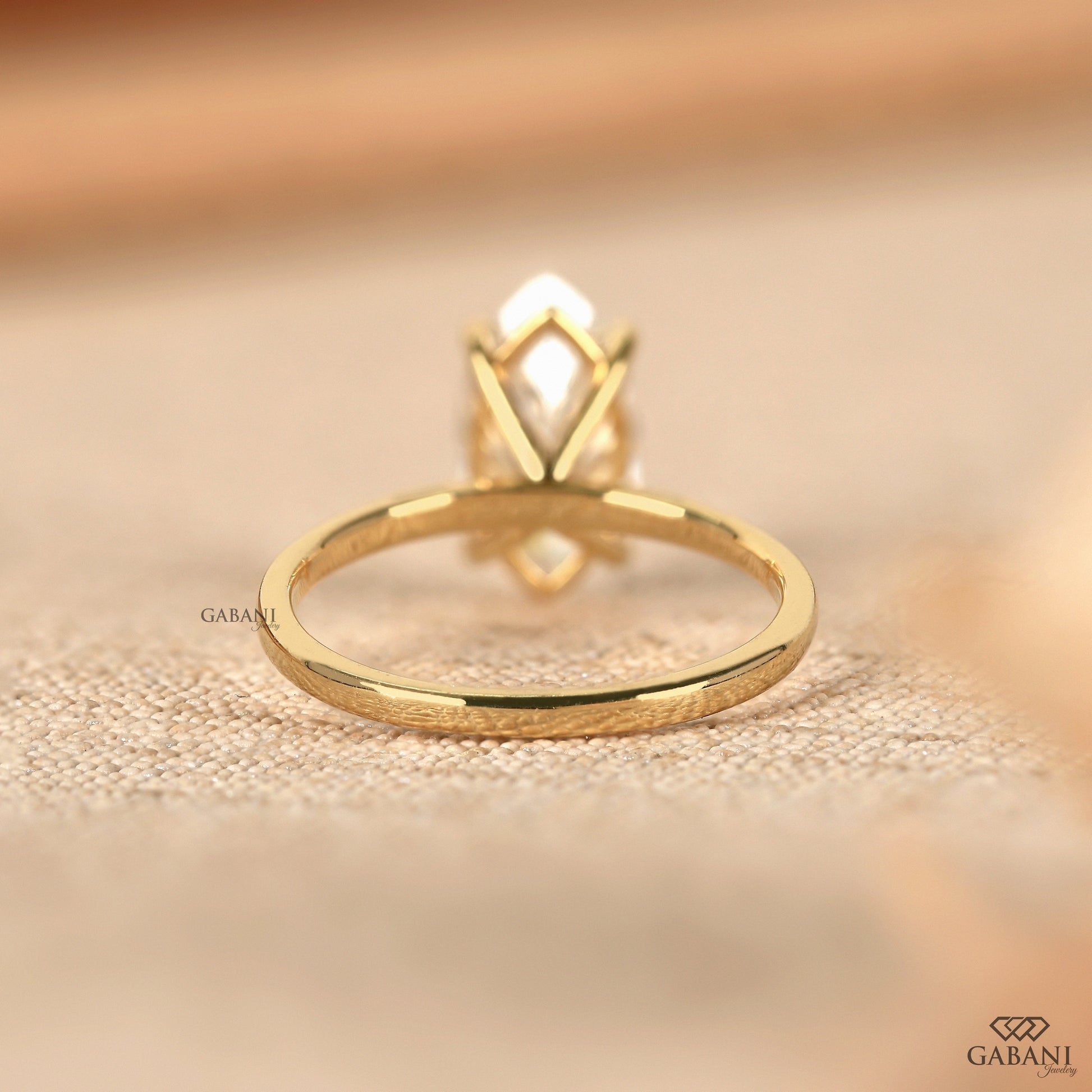 marquise cut lab grown diamond ring designed for everyday wear in solitaire style