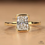 Radiant cut Lab Grown Diamond Solitaire Ring, Engagement Ring