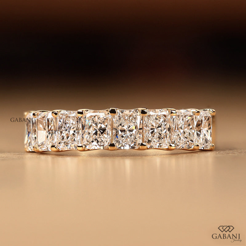 Radiant cut Lab Grown Diamond Wedding Band For Women
