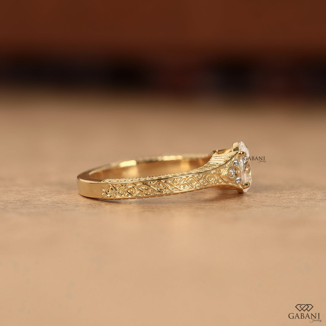Vintage diamond engagement ring for women