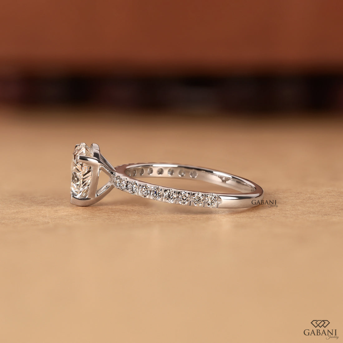 IGI certified lab grown heart diamond ring with solitaire setting
