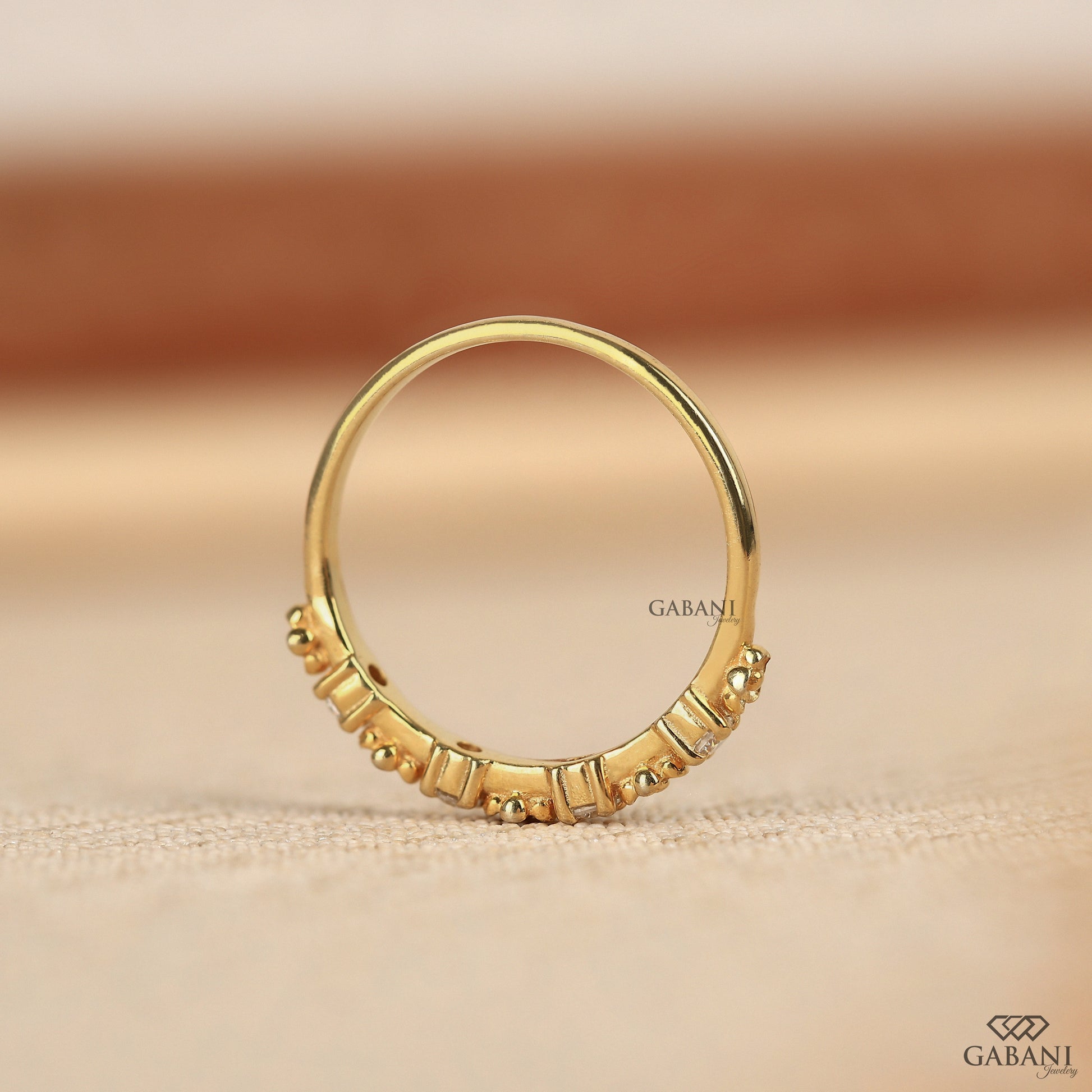 floral design lab grown diamond ring with a slim band and understated everyday style