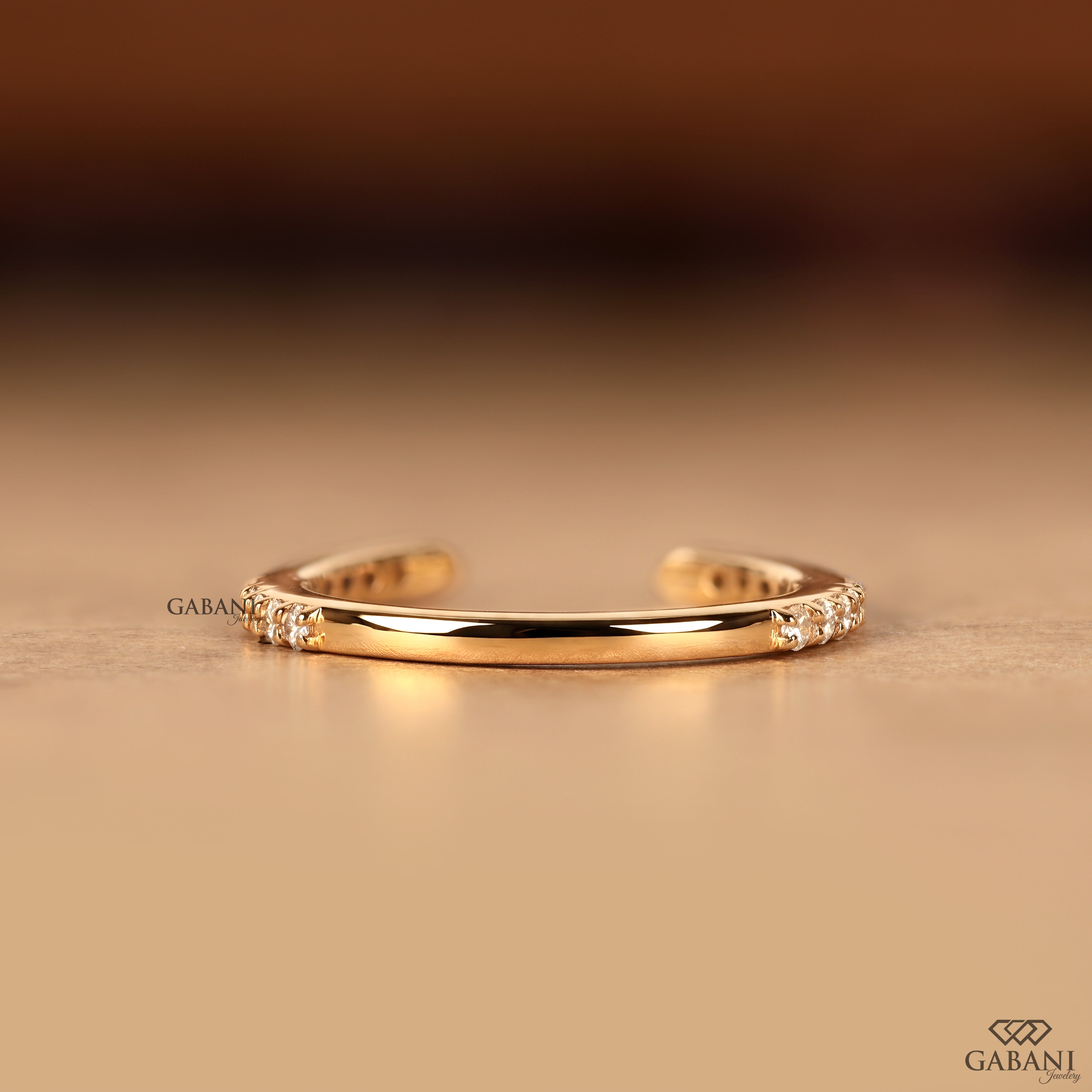 Opan Claw Lab Diamond Wedding Band For Women