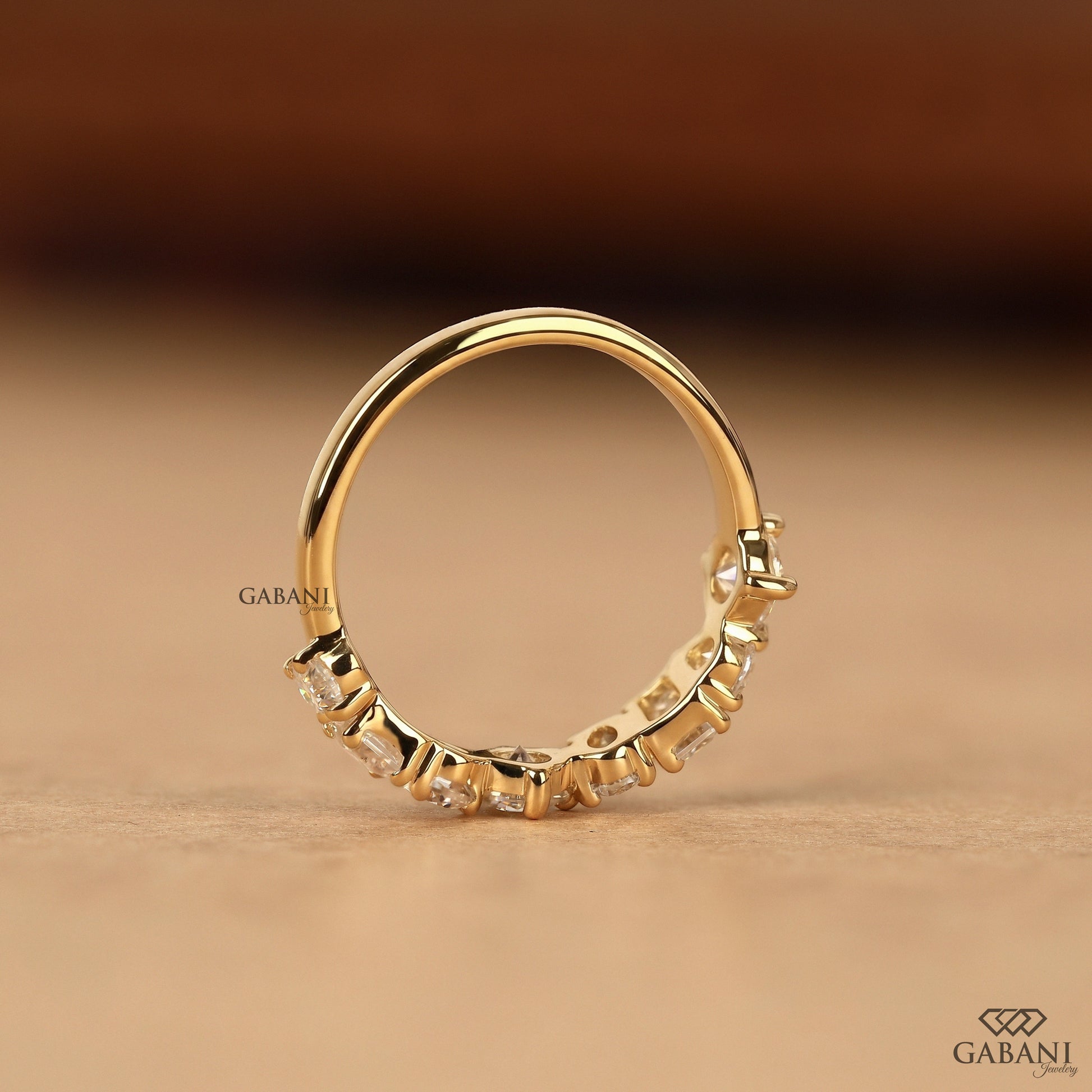 gabanijewelry matching wedding band with lab diamonds